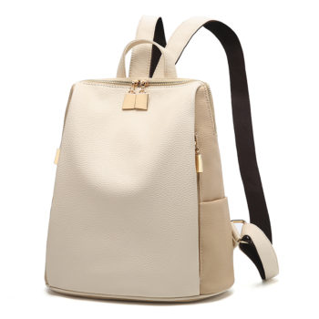 College Leather Backpack for Women